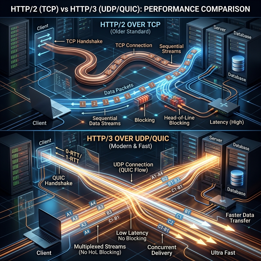 HTTP/3 vs HTTP/2: Web Protokollerinin Sonraki Evrimi